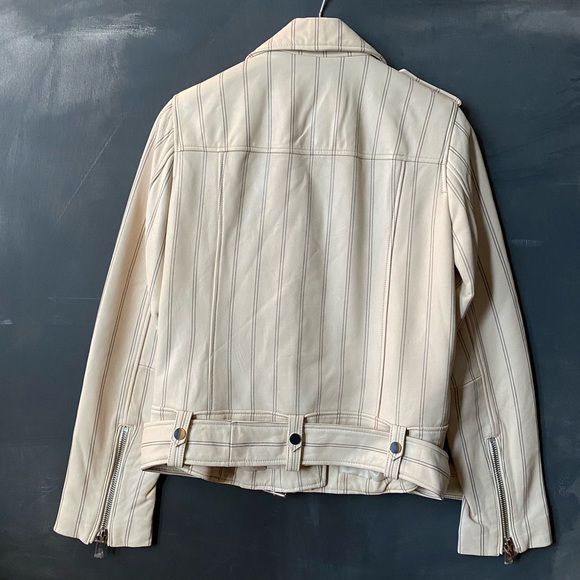 Derek lam 10 Crosby stripe leather moto jacket - 4 - Picture 4 of 6